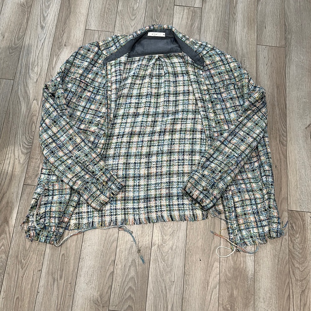 MNML destructed flannel shacket